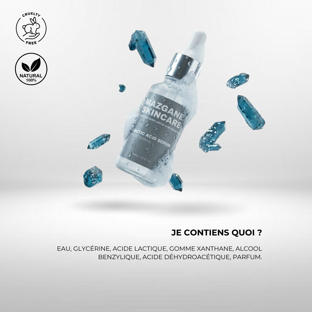 Sérum Acide Lactique – Rénovateur de Peau & Lissant Doux