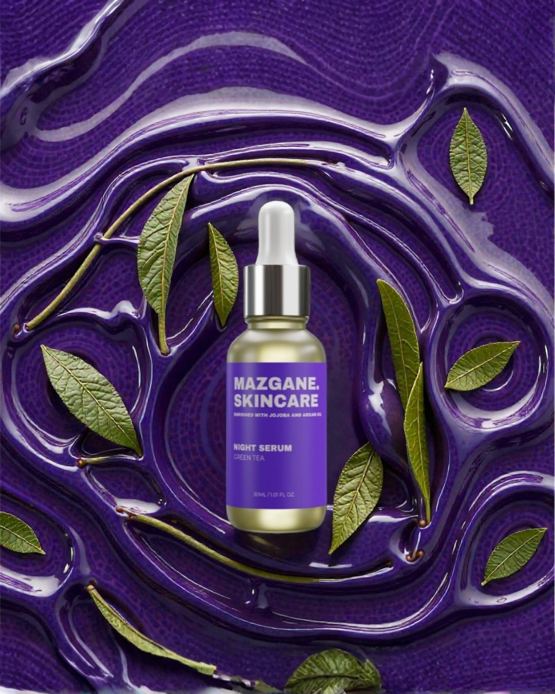 Sérum de Nuit Thé Vert – Réparation Intense & Cocon Apaisant