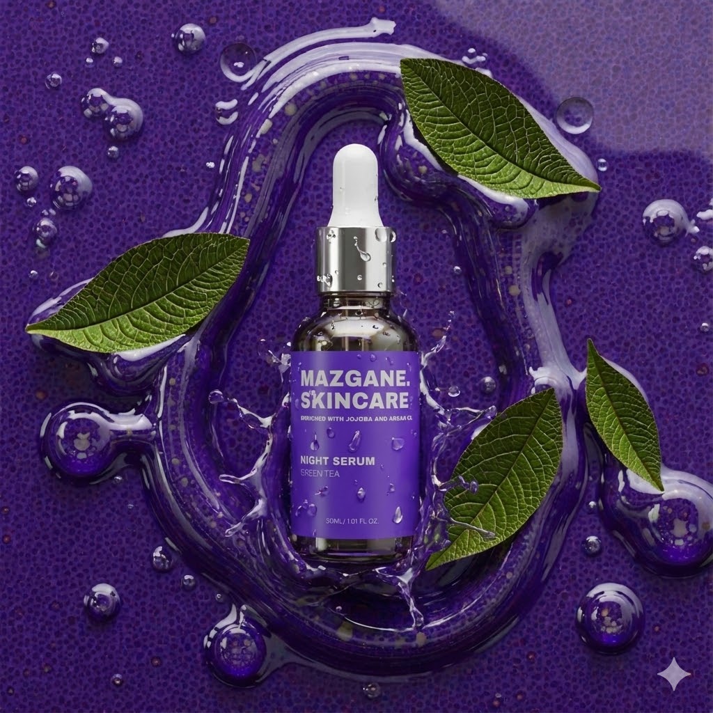 Sérum de Nuit Thé Vert – Réparation Intense & Cocon Apaisant